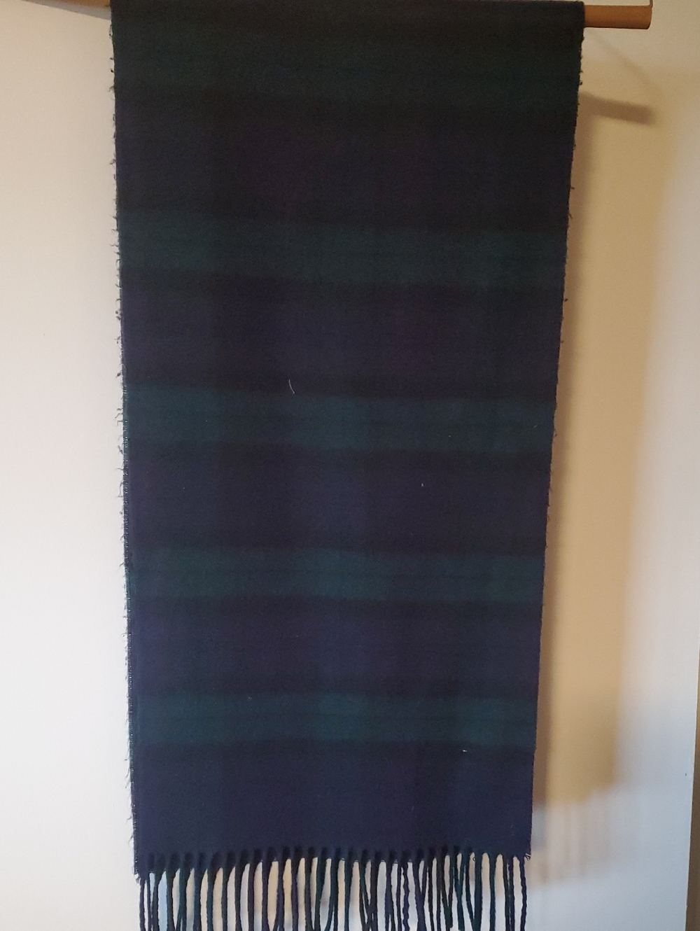 Dior Monsieur Plaid Scarf in Navy and Forest Green